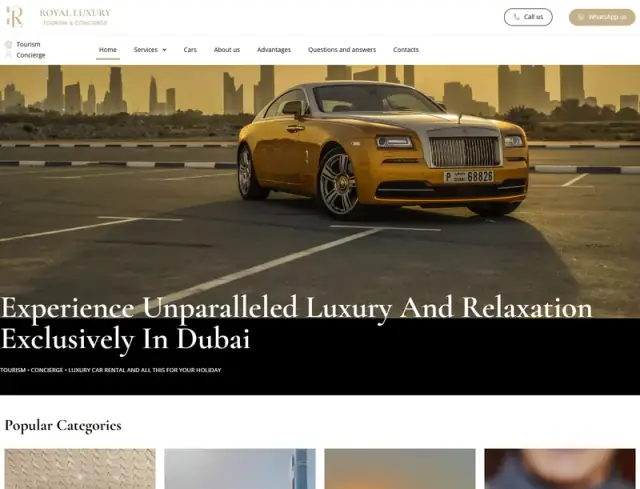 Превью сайта royalluxury.ae